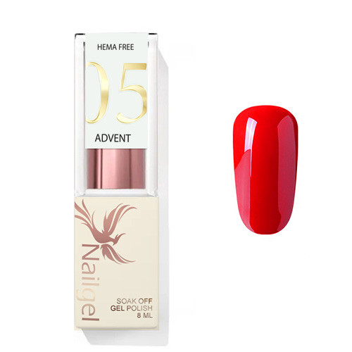 Advent  05 - gél lakk 8 ml -  Élénk piros -