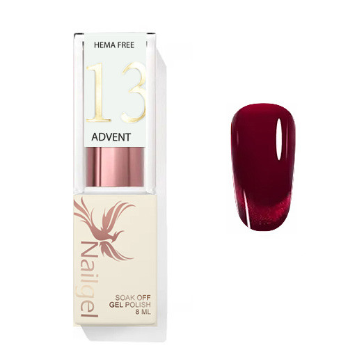 Advent  13 - gél lakk 8 ml - Mágneses piros -