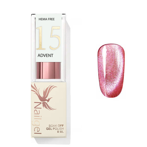 Advent  15 - gél lakk 8 ml - Mágneses rosegold -