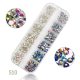 Set of 1440 crystal rhinestones, 2 colours, 6 sizes S10