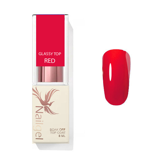 Glassy Top Coat - RED - Fényzselé  8ml