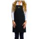 Black button apron with embroidered Nail gel gold logo