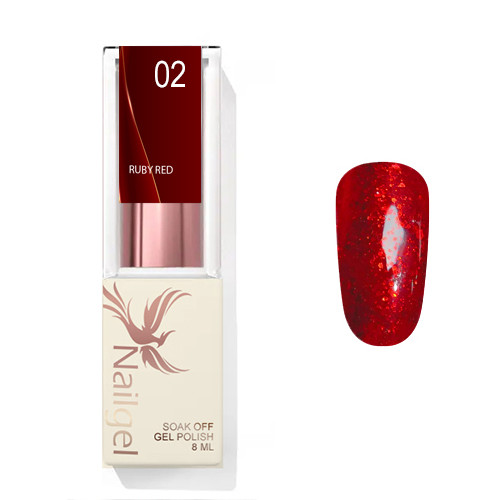 Ruby Red 002 gél lakk 8 Ml