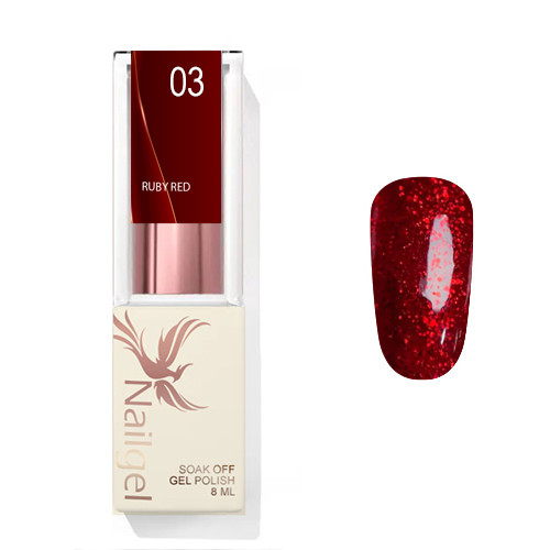 Ruby Red 003 gél lakk 8 Ml